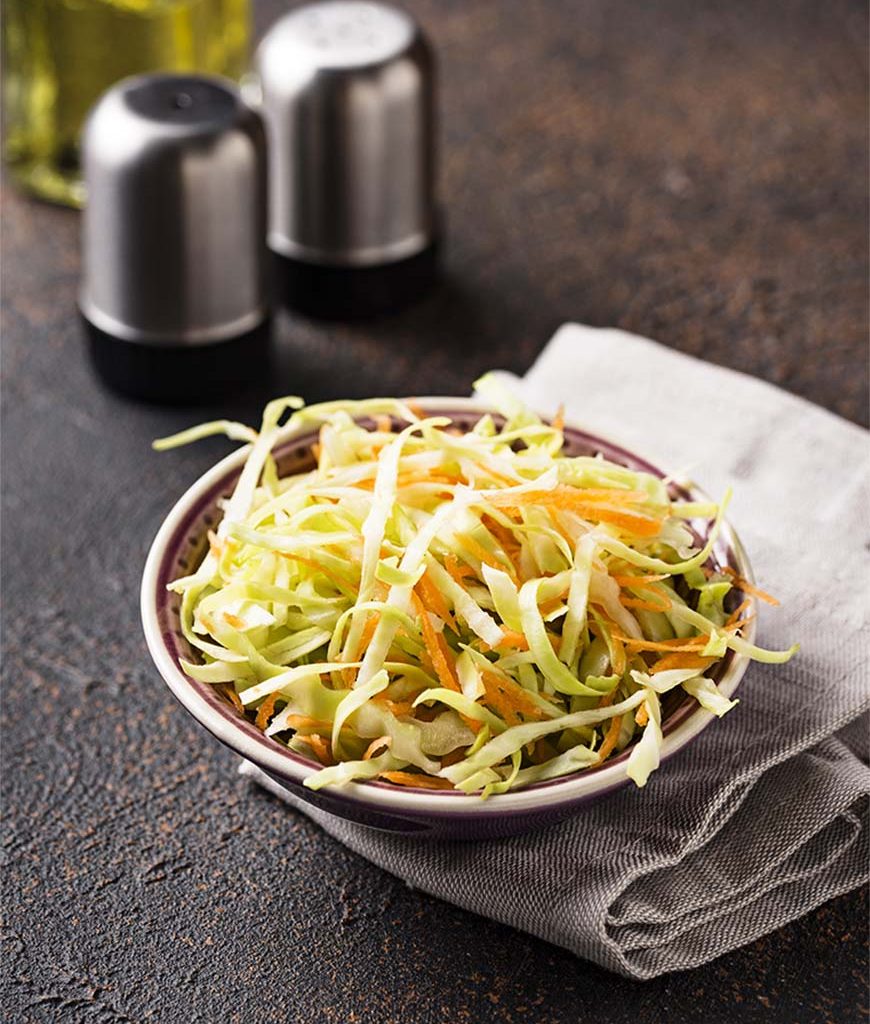 Coleslaw with cabbage, traditional American salad