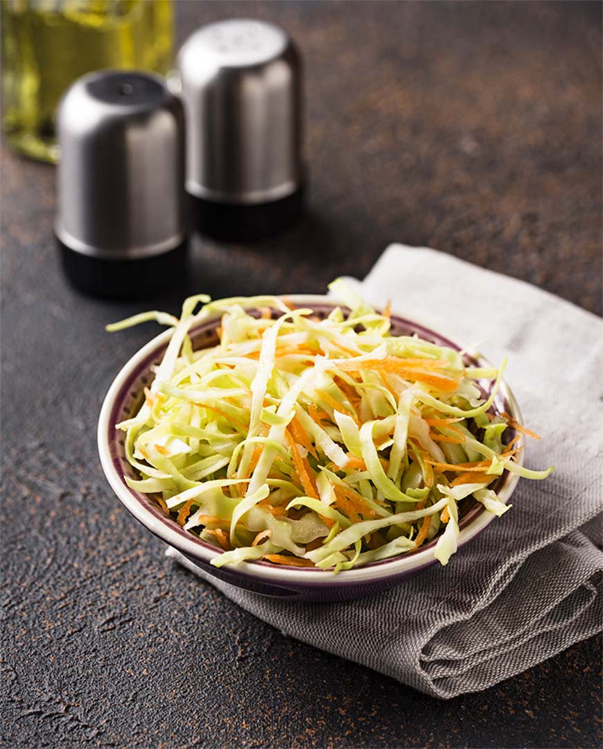 Coleslaw with cabbage, traditional American salad